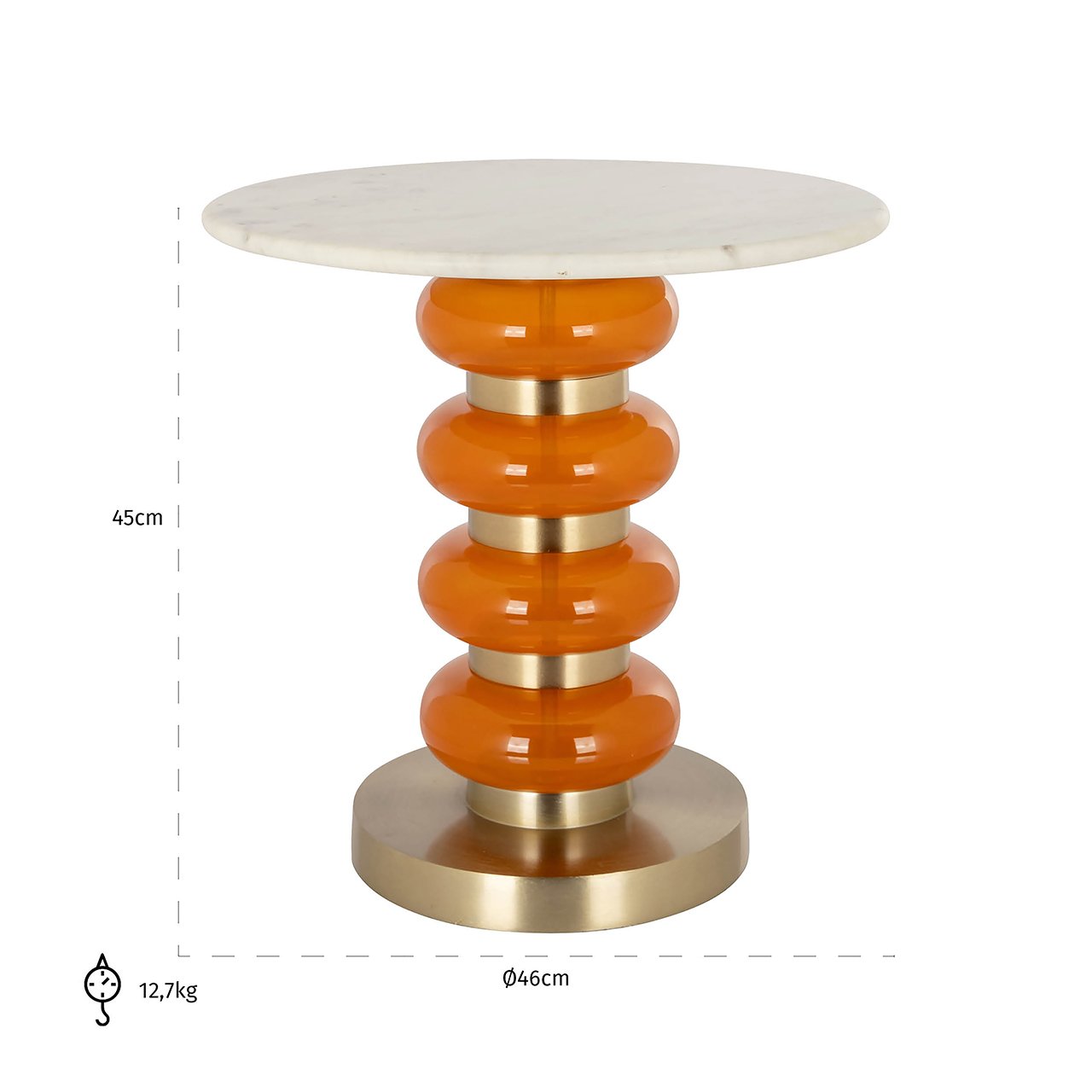 End table Boann orange ()- Richmond Interiors
