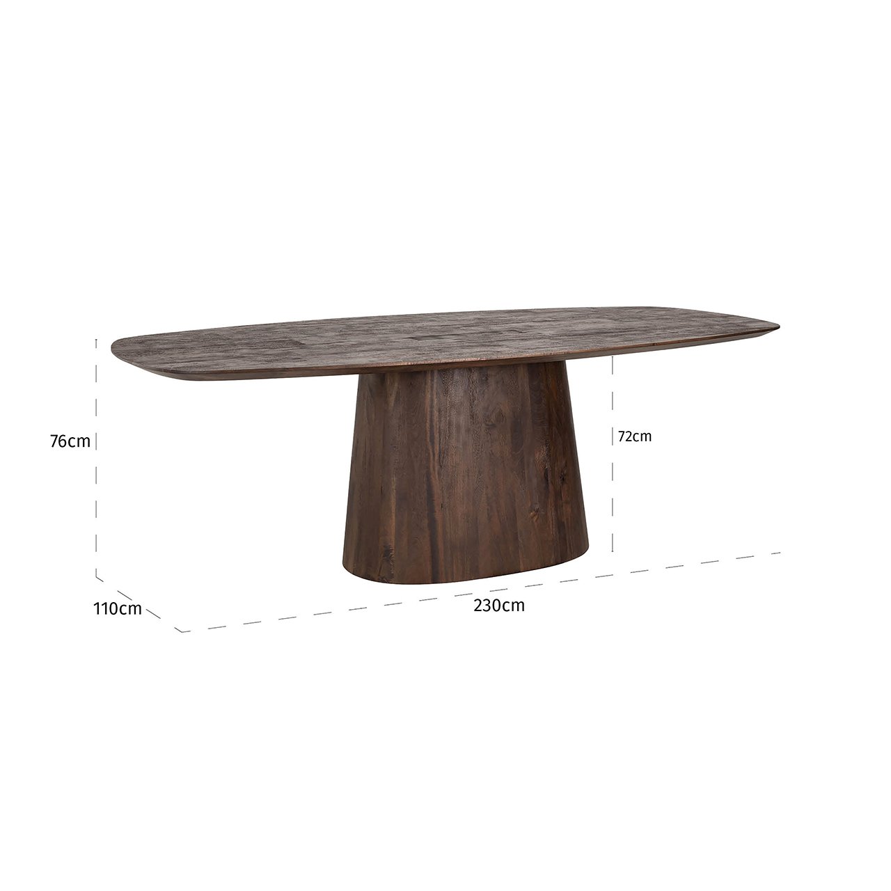 Dining table Alix danish oval 230 (Dark brown)- Richmond Interiors