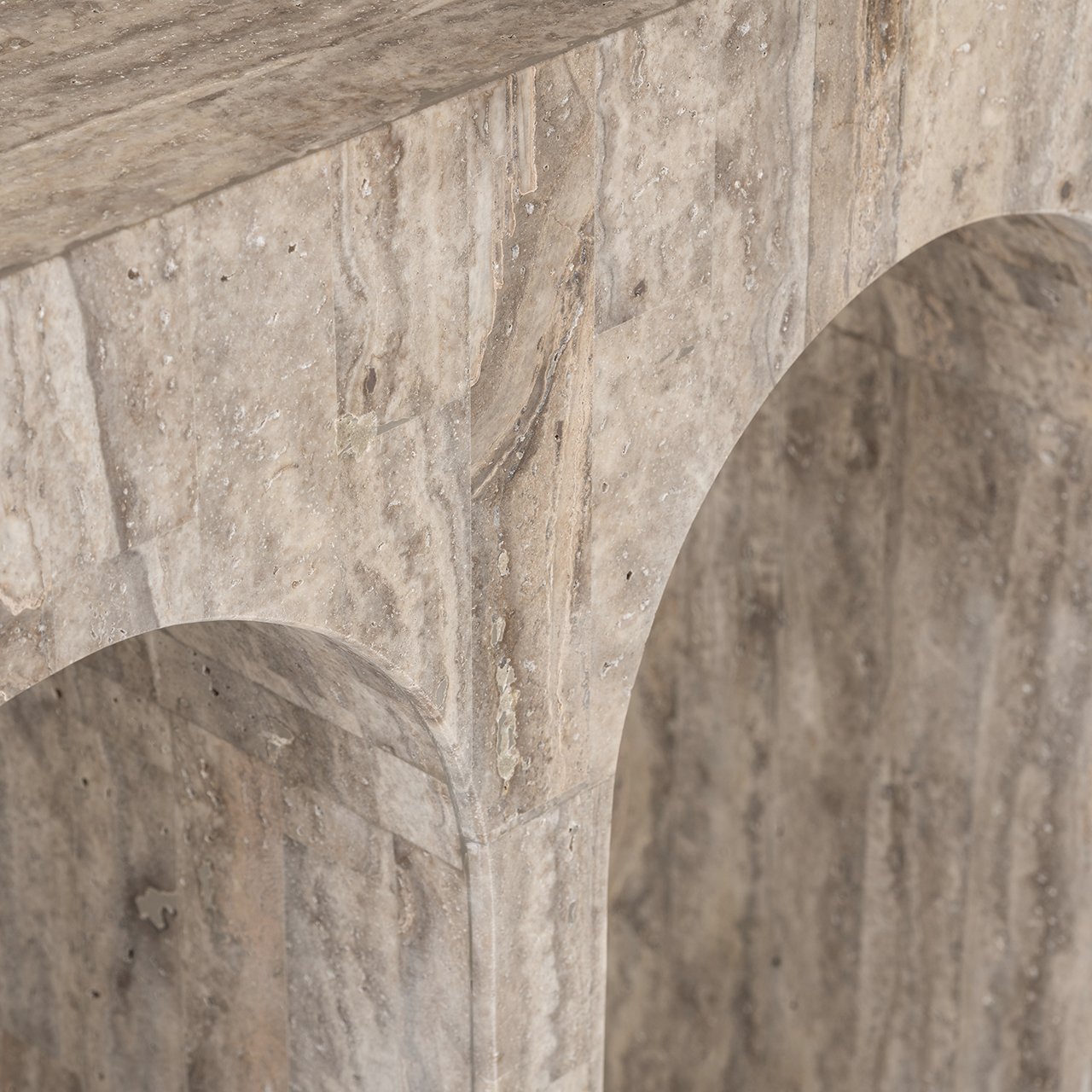 Console La Rague natural grey travertine (Grijs)- Richmond Interiors