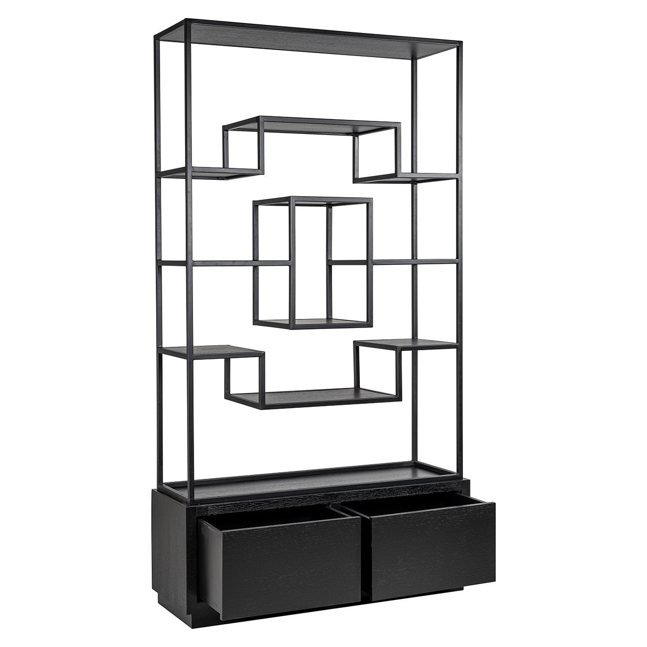 Display cabinet Bonvoy black 2-drawers (Black)- Richmond Interiors