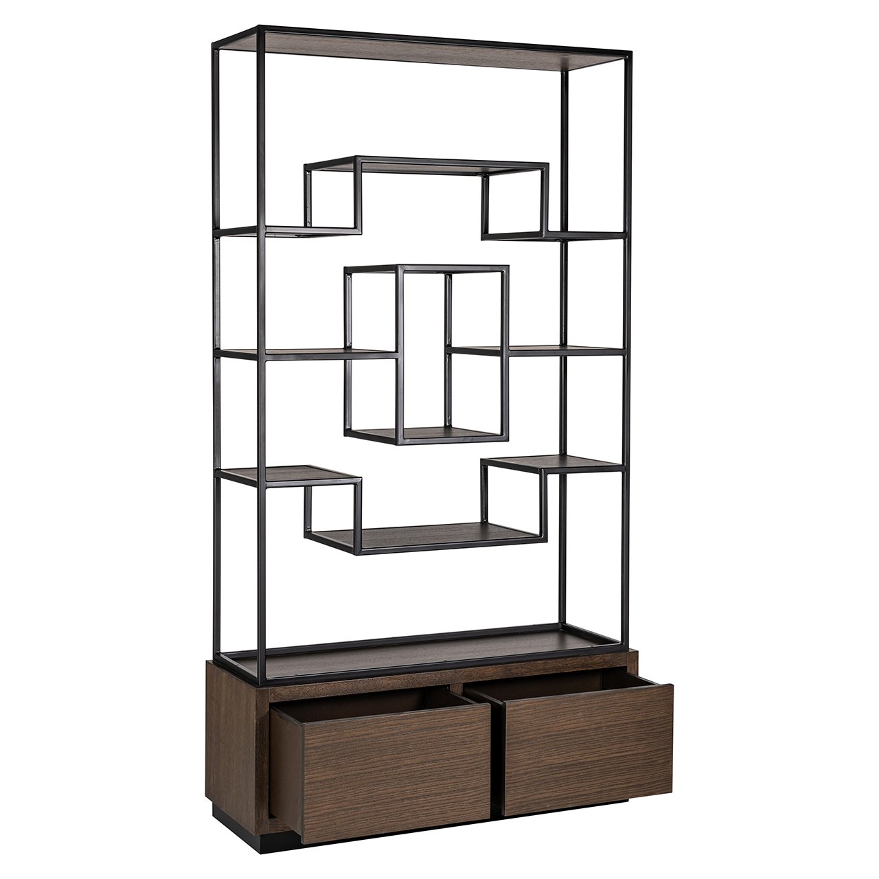 Display cabinet Bonvoy brown 2-drawers (Brown)- Richmond Interiors