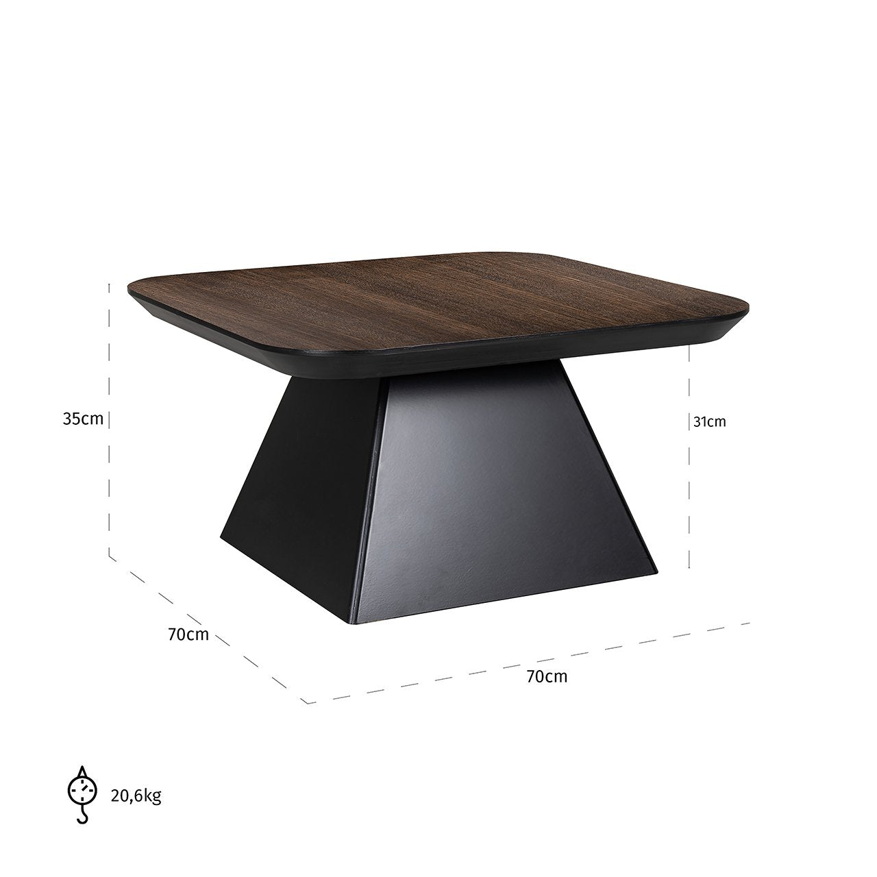 Coffee table Bonvoy brown (Brown)- Richmond Interiors