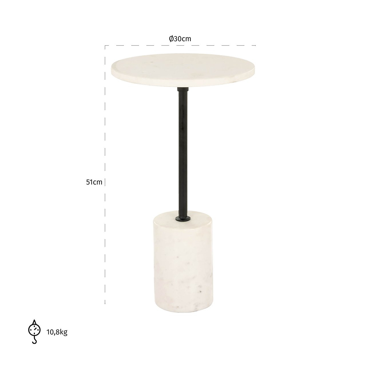 End table Misty 30Ø (Beige)- Richmond Interiors
