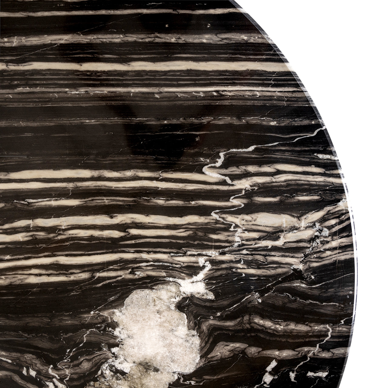 Dining table Bancroft 129Ø (Black)- Richmond Interiors