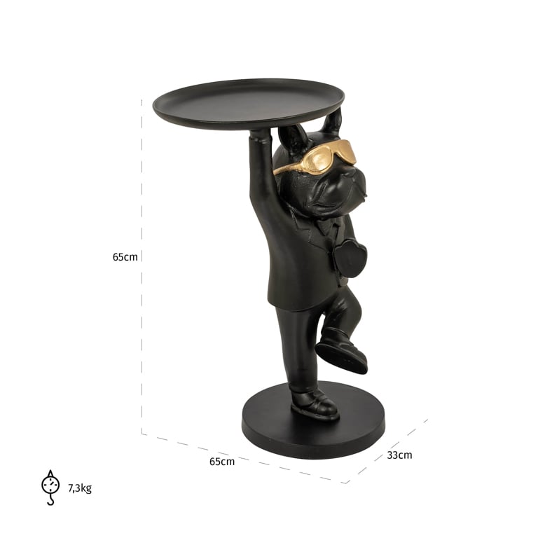 End table Bullie (Black/gold)- Richmond Interiors