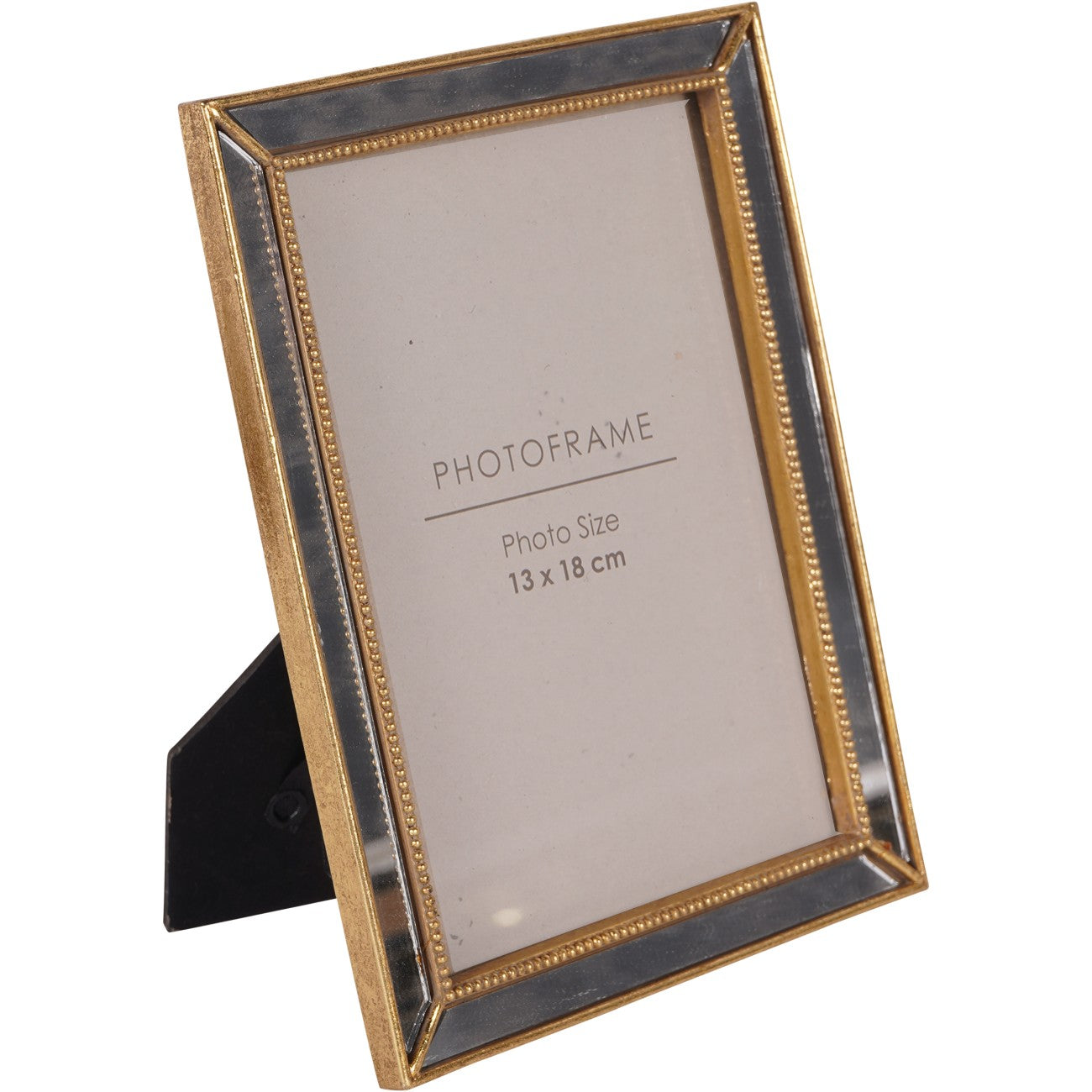 Danes Photo Frame Mirror Polyresin Gold 13x18cm