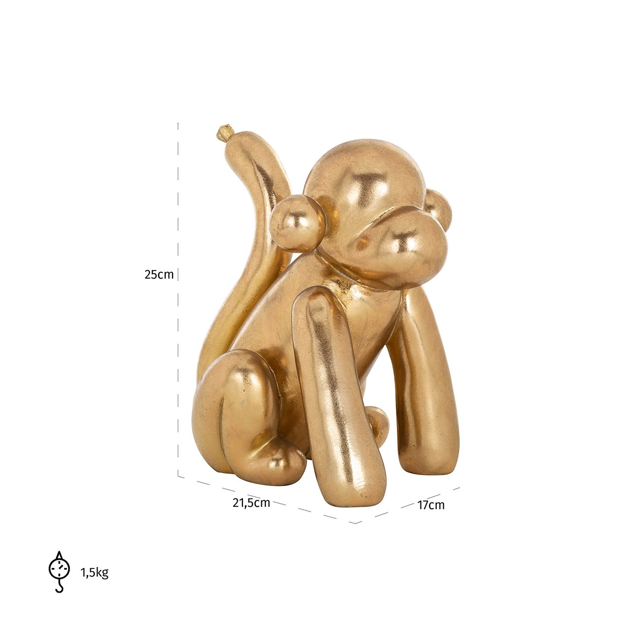 Decorative object Monkey (Gold)- Richmond Interiors