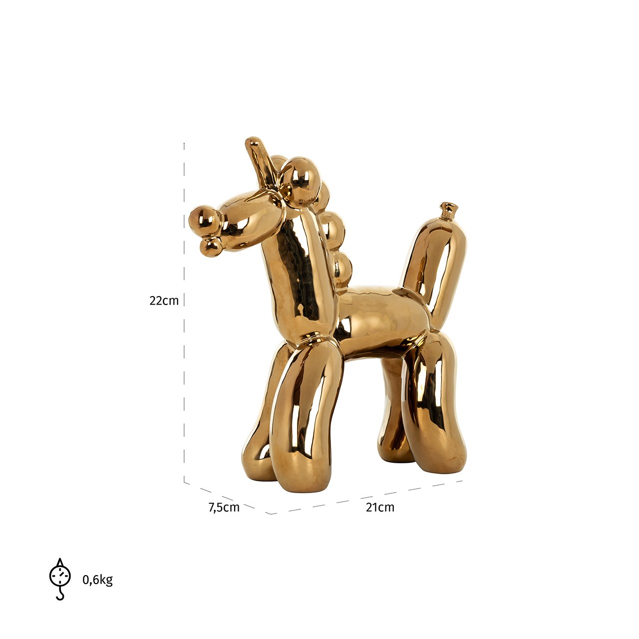 Decorative object Balloonicorn (Gold)- Richmond Interiors