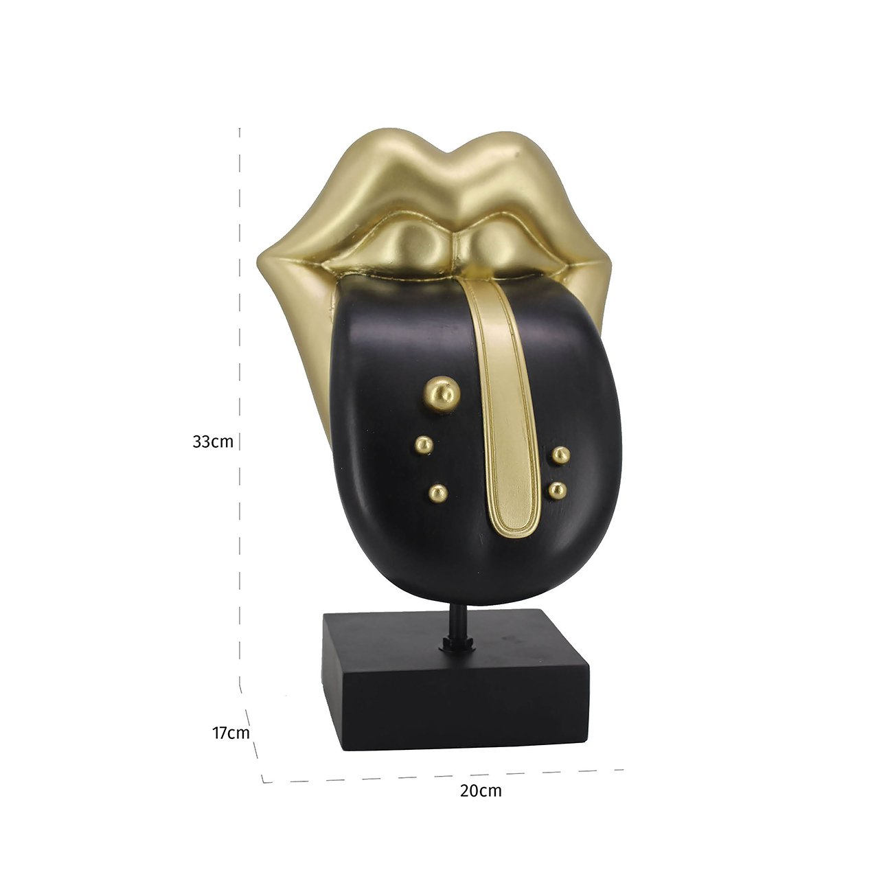 Decorative object Tongue (Black/gold)- Richmond Interiors
