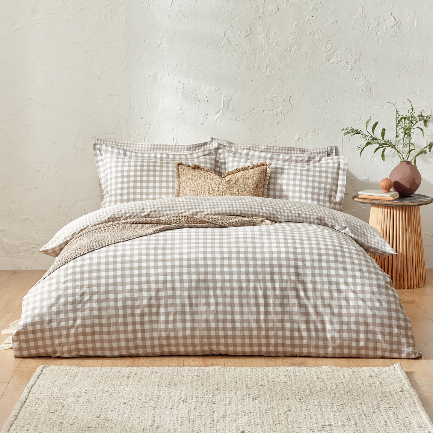 BARTON SINGLE DUVET SET NATURAL