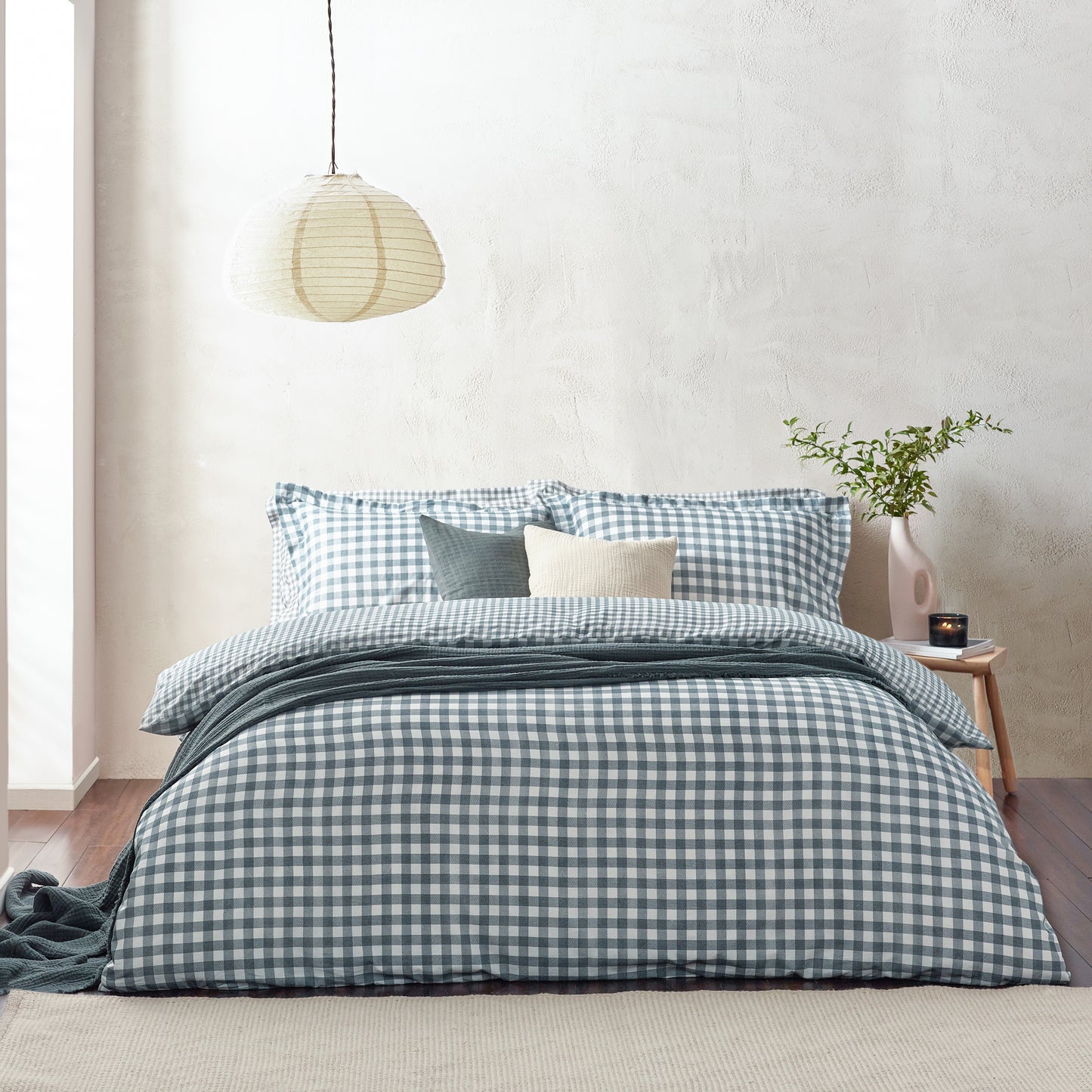 BARTON SINGLE DUVET SET NAVY