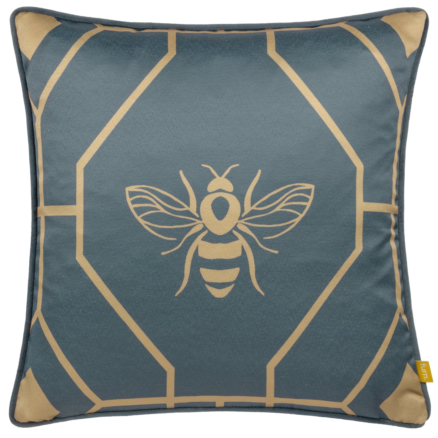 BEE DECO 43X43 FEATHER FILLED CUSHION FRENCH BLUE