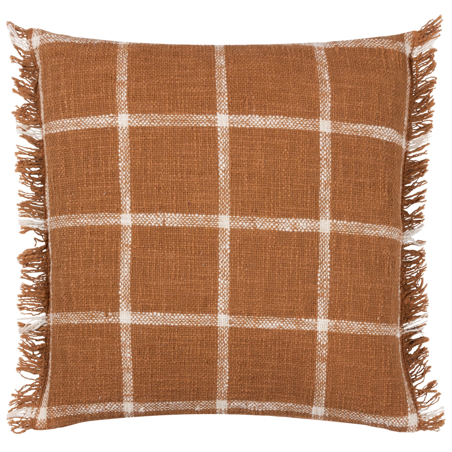 BENI 45X45 FEATHER FILLED CUSHION GINGER/NATURAL