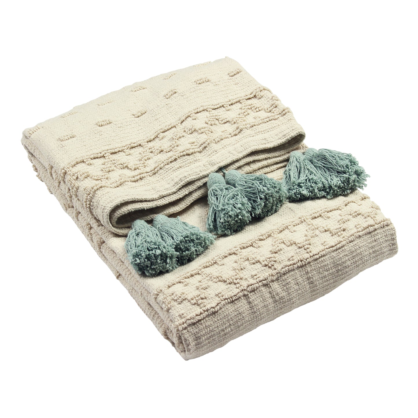BOHO 130X180 THROW SEAFOAM
