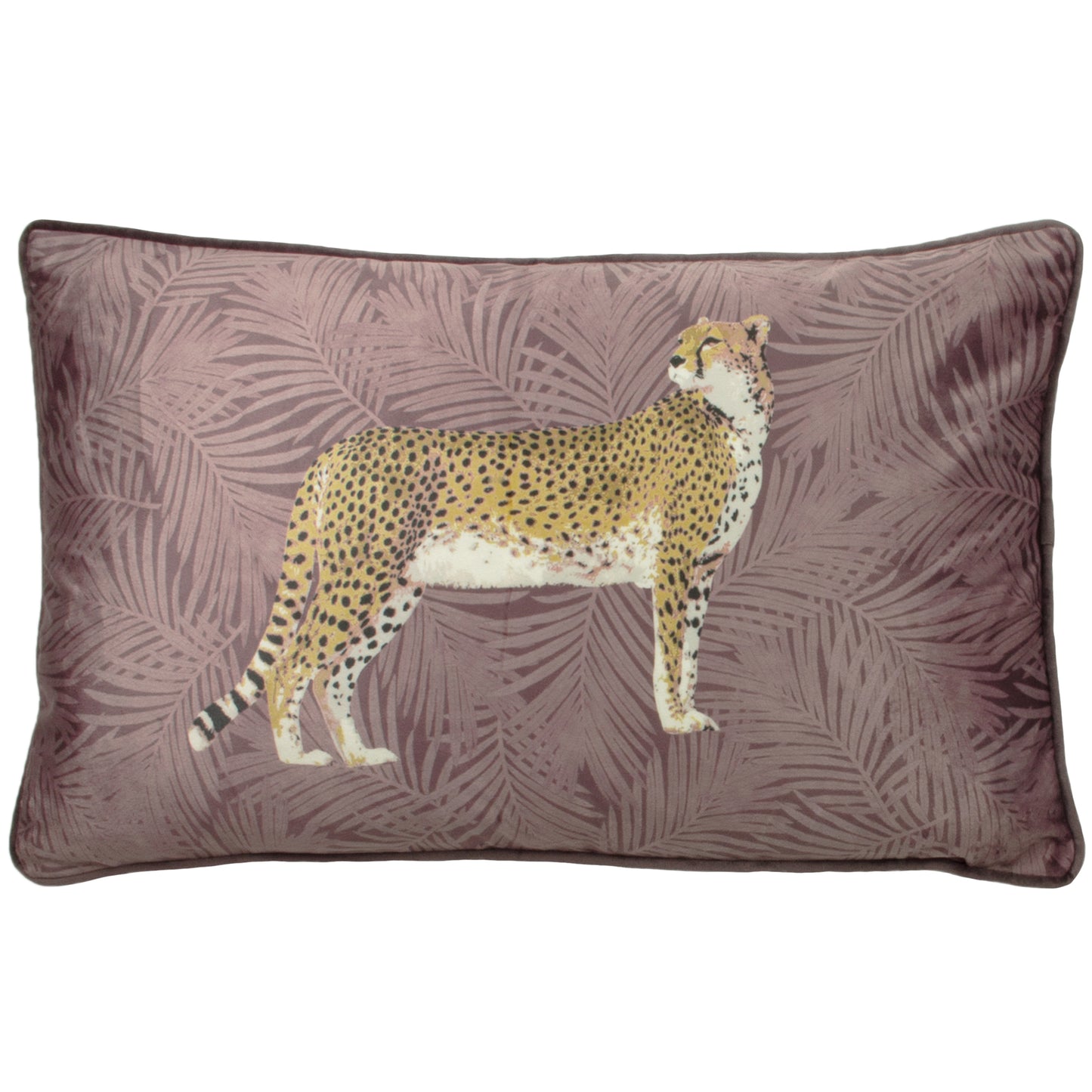 CHEETAH FOREST 30X50 FEATHER FILLED CUSHION BLUSH