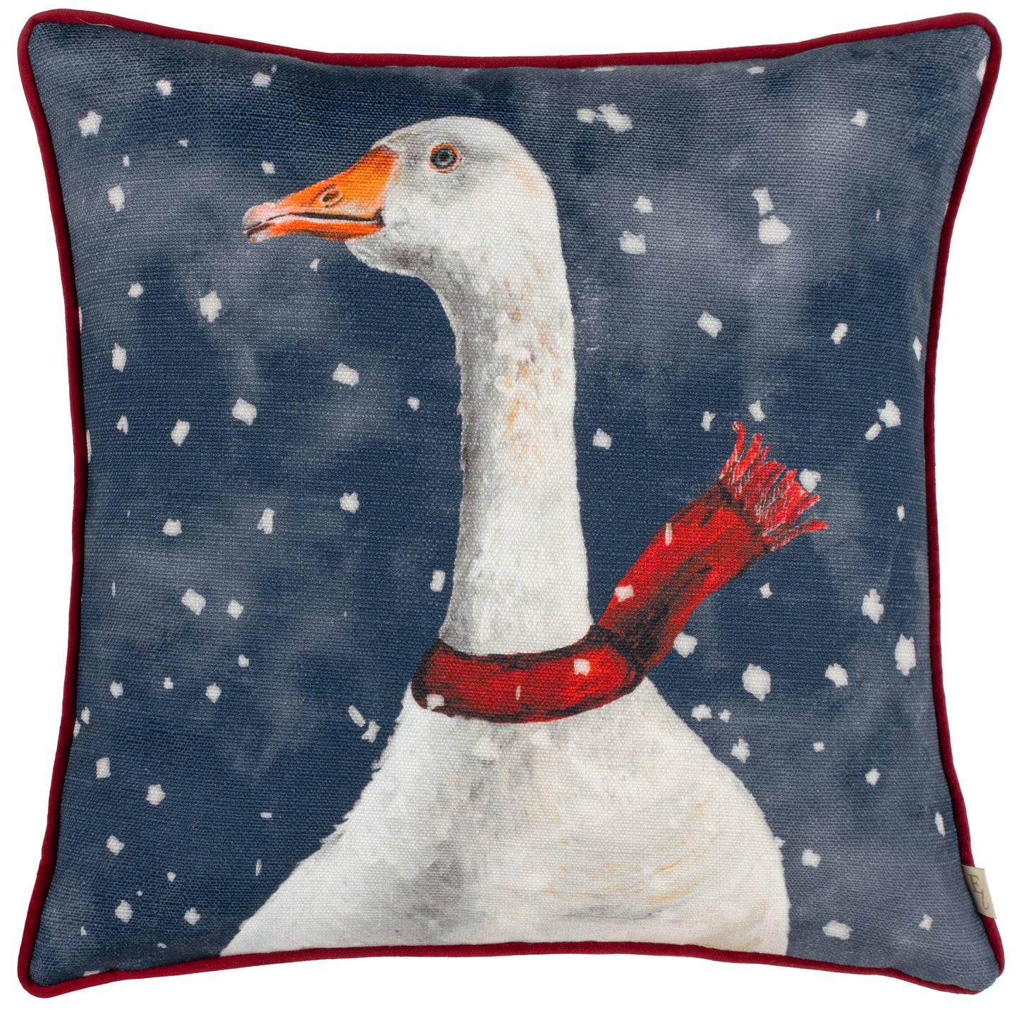 CHRISTMAS GOOSE 43X43 FEATHER FILLED CUSHION MULTI