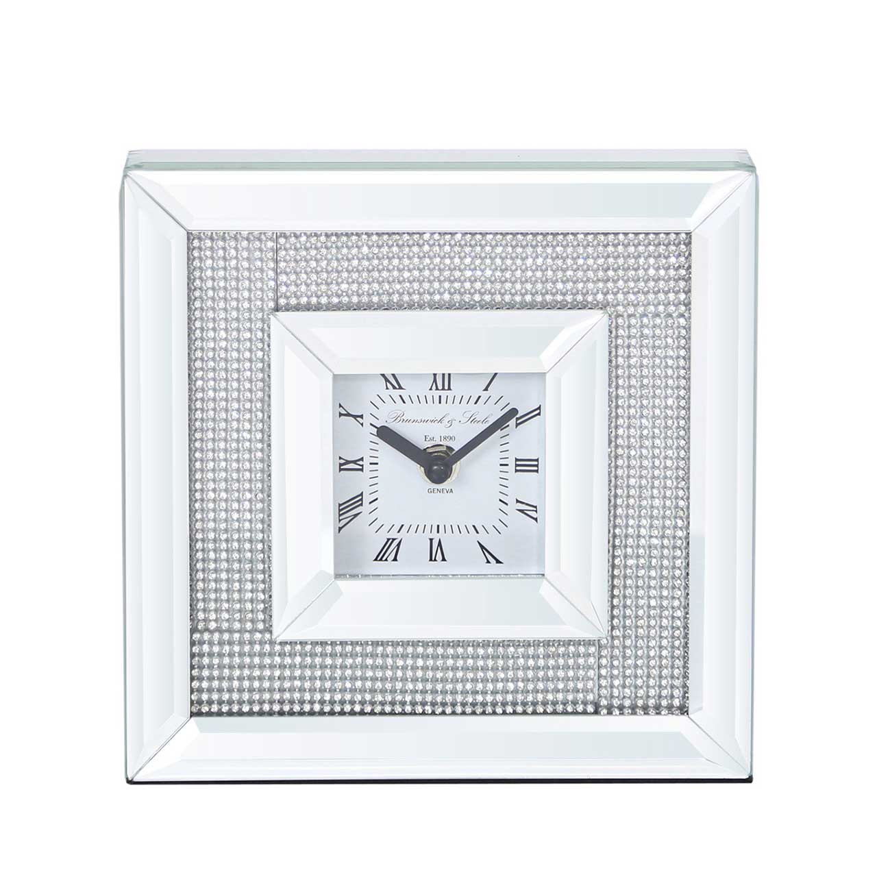 20cm Glitz Mirror Table Clock