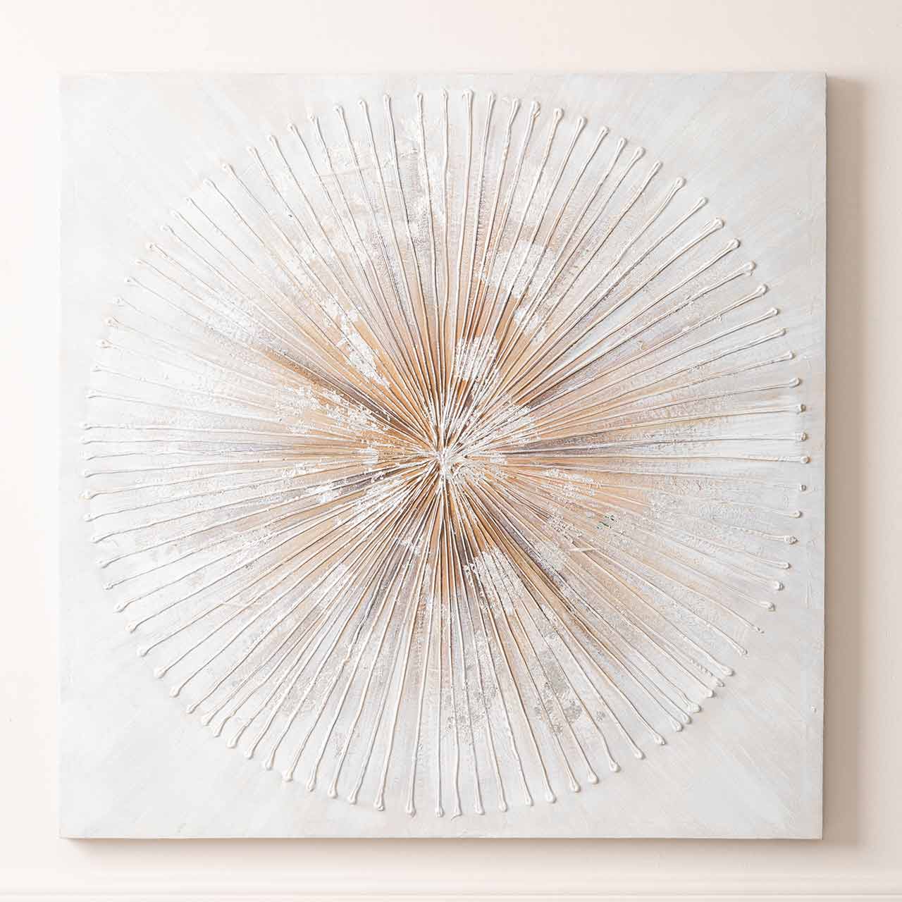 CP383 80x80 Dandelion Canvas Silver and Gold