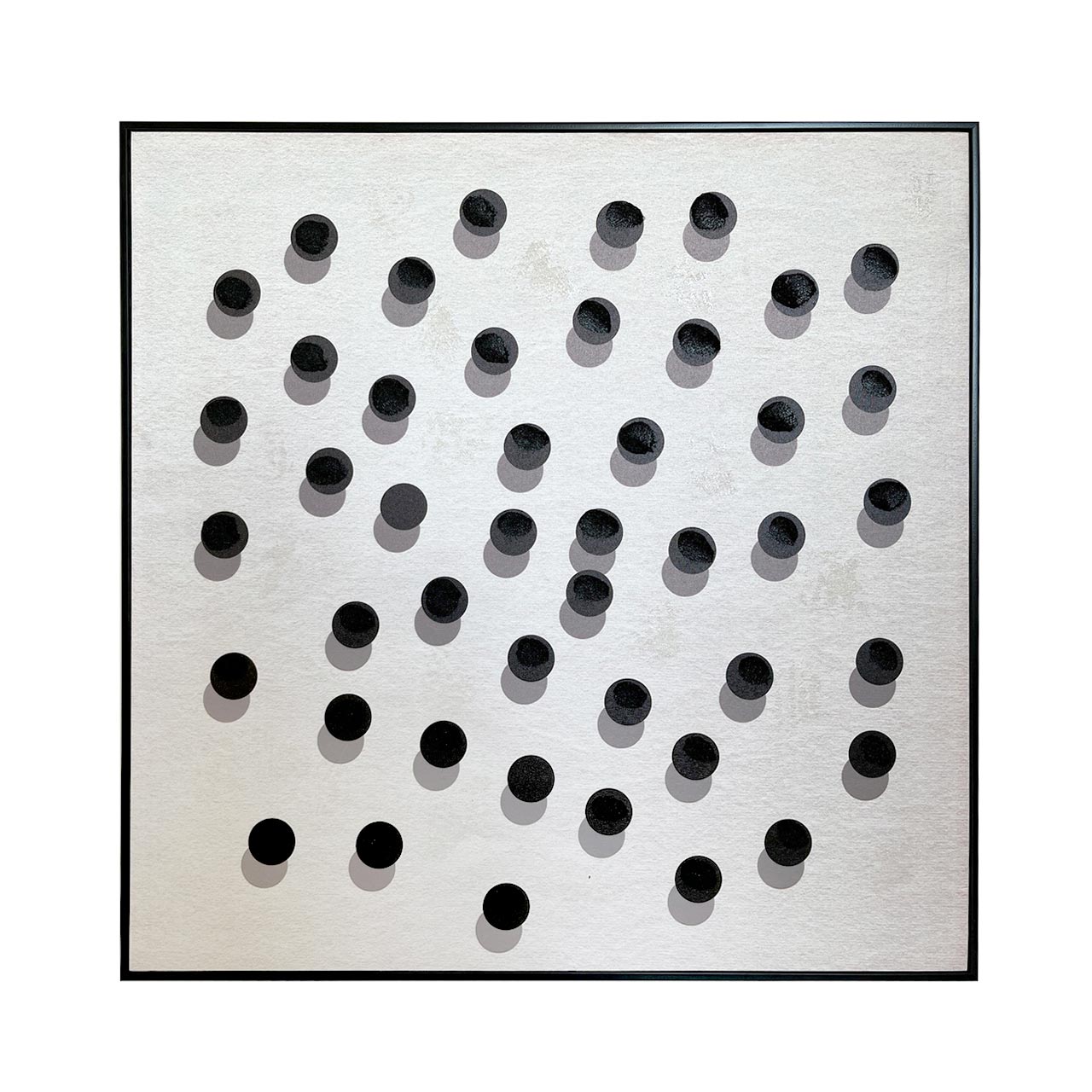 CP408 82x82 Framed Abstract Canvas Black and Grey