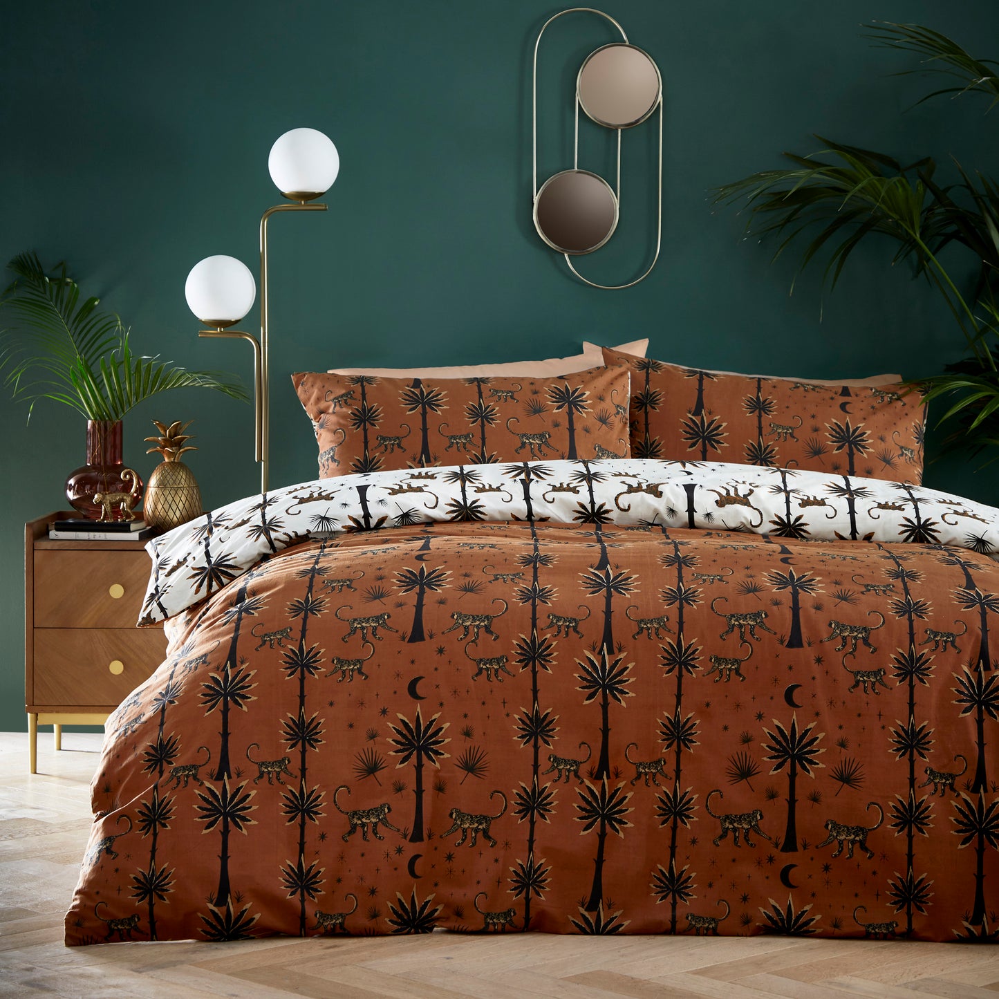 DESERT MONKEY DOUBLE DUVET SET AMBER