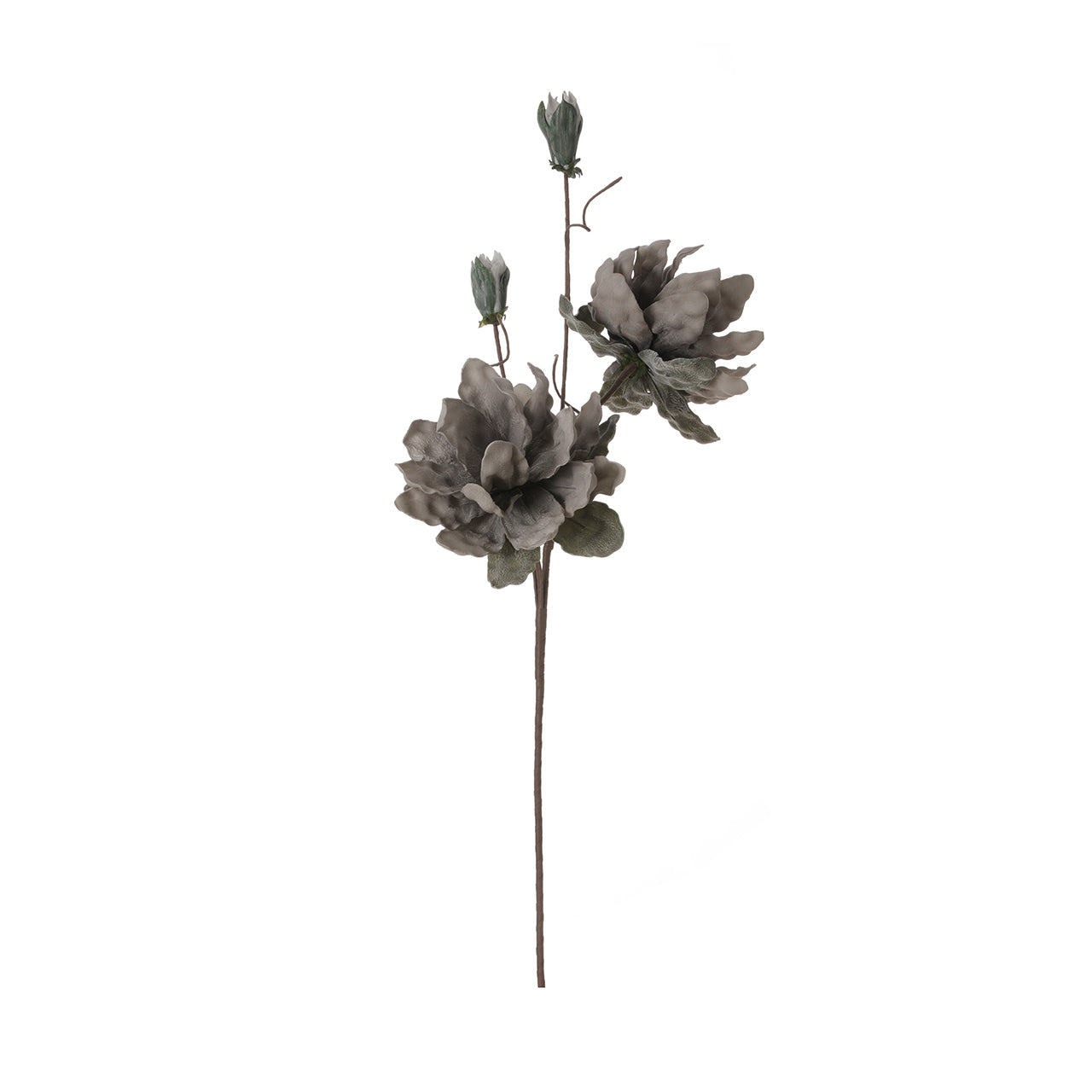 98cm Foam Double Stem Flower Grey