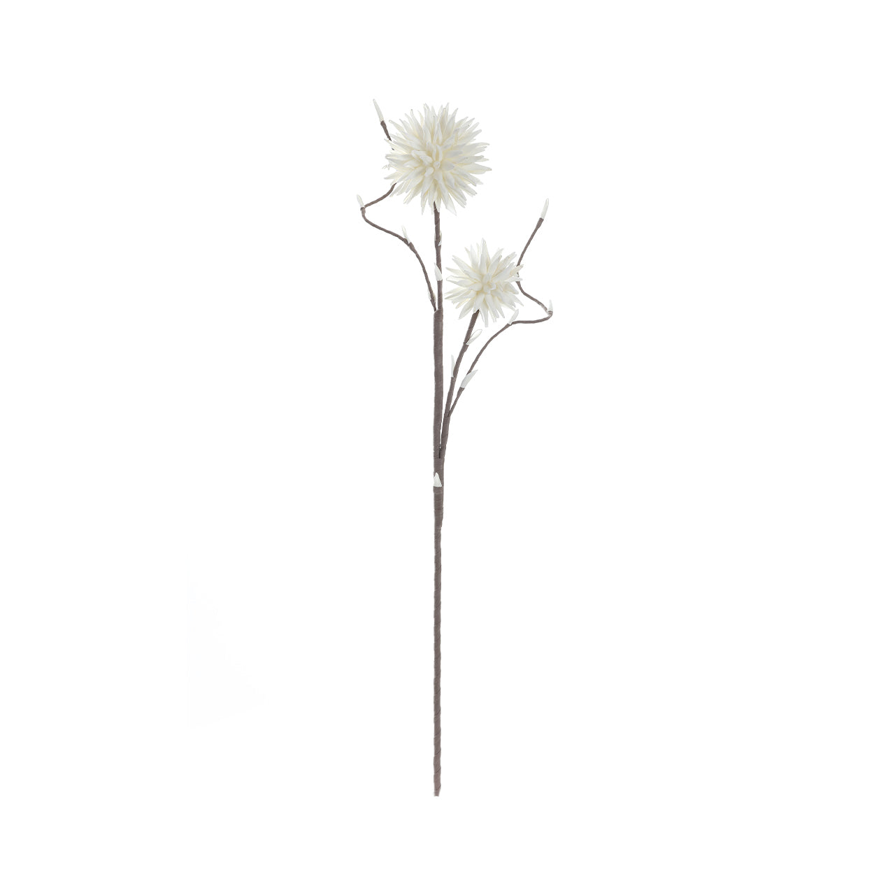 79cm Allium Foam Double Stem Flower White