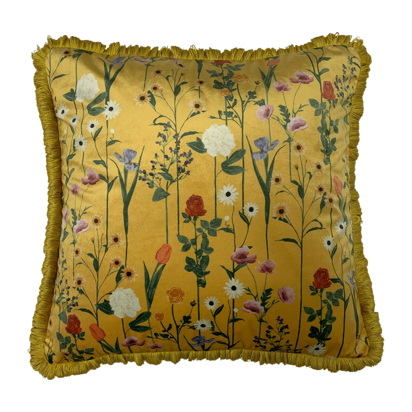 FLEURA 50X50 FEATHER FILLED CUSHION OCHRE