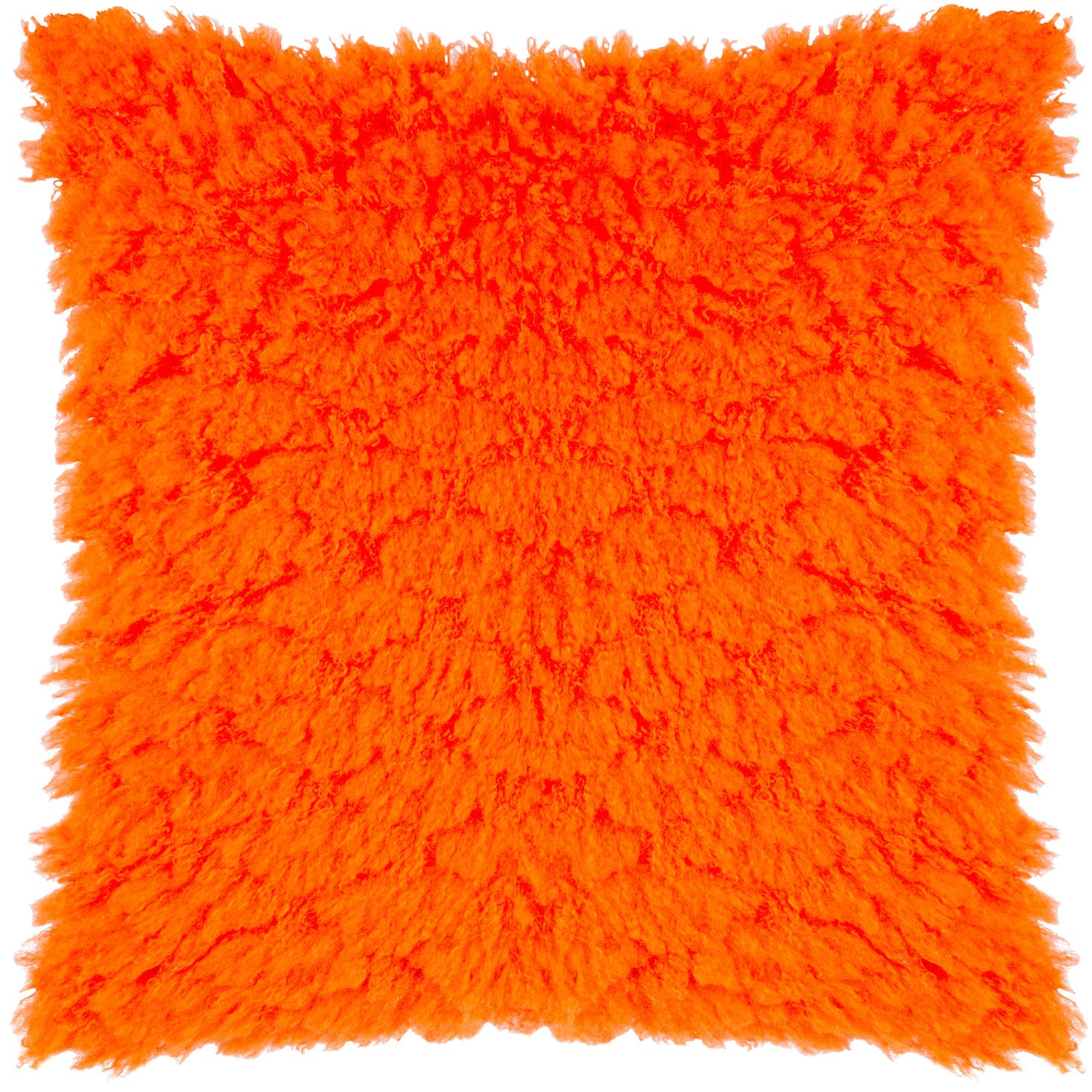 FLUFF BALL 45X45 FEATHER FILLED CUSHION ORANGE FEVER