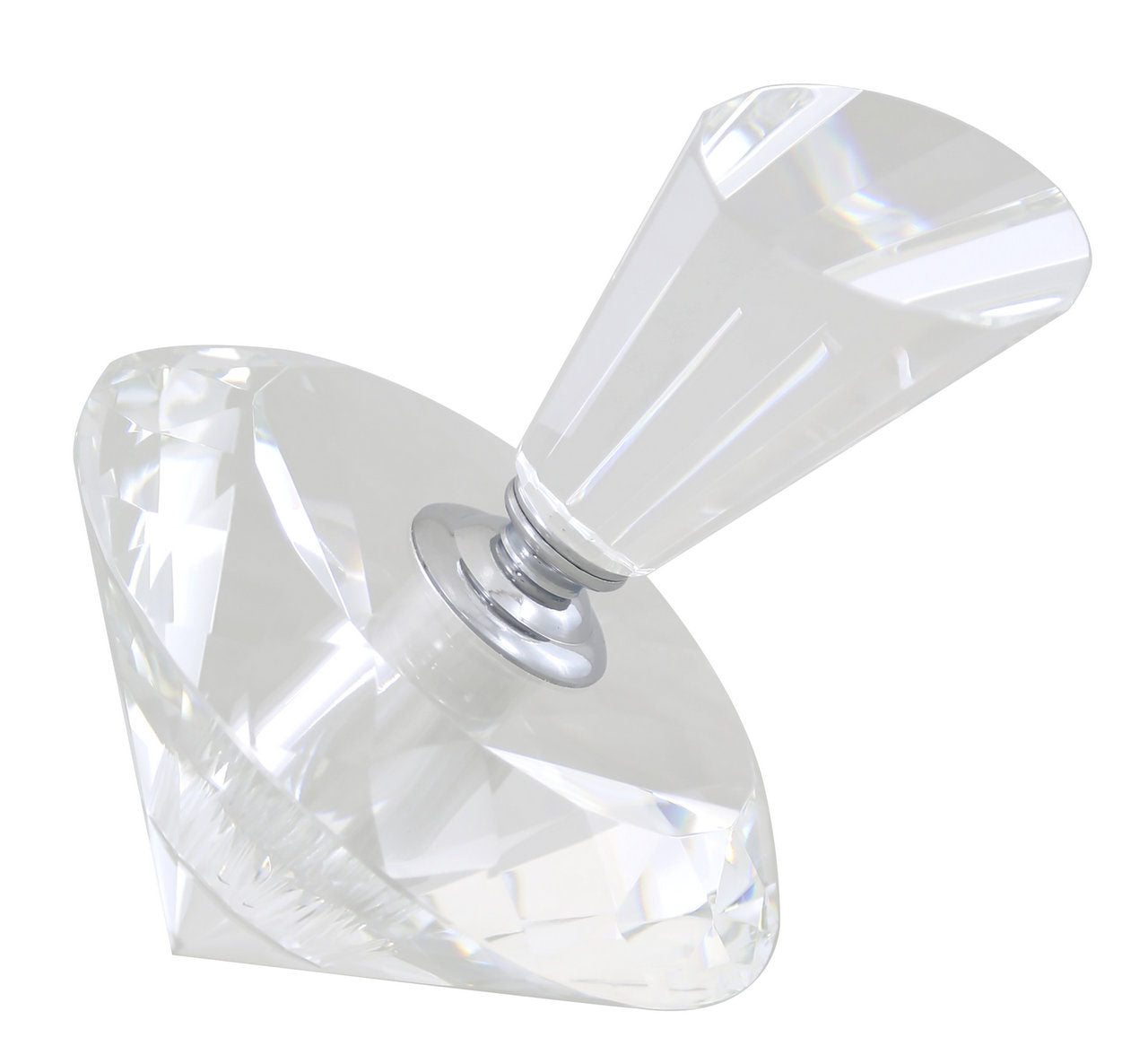 Large Crystal Diamond Shaped Perfume Bottle