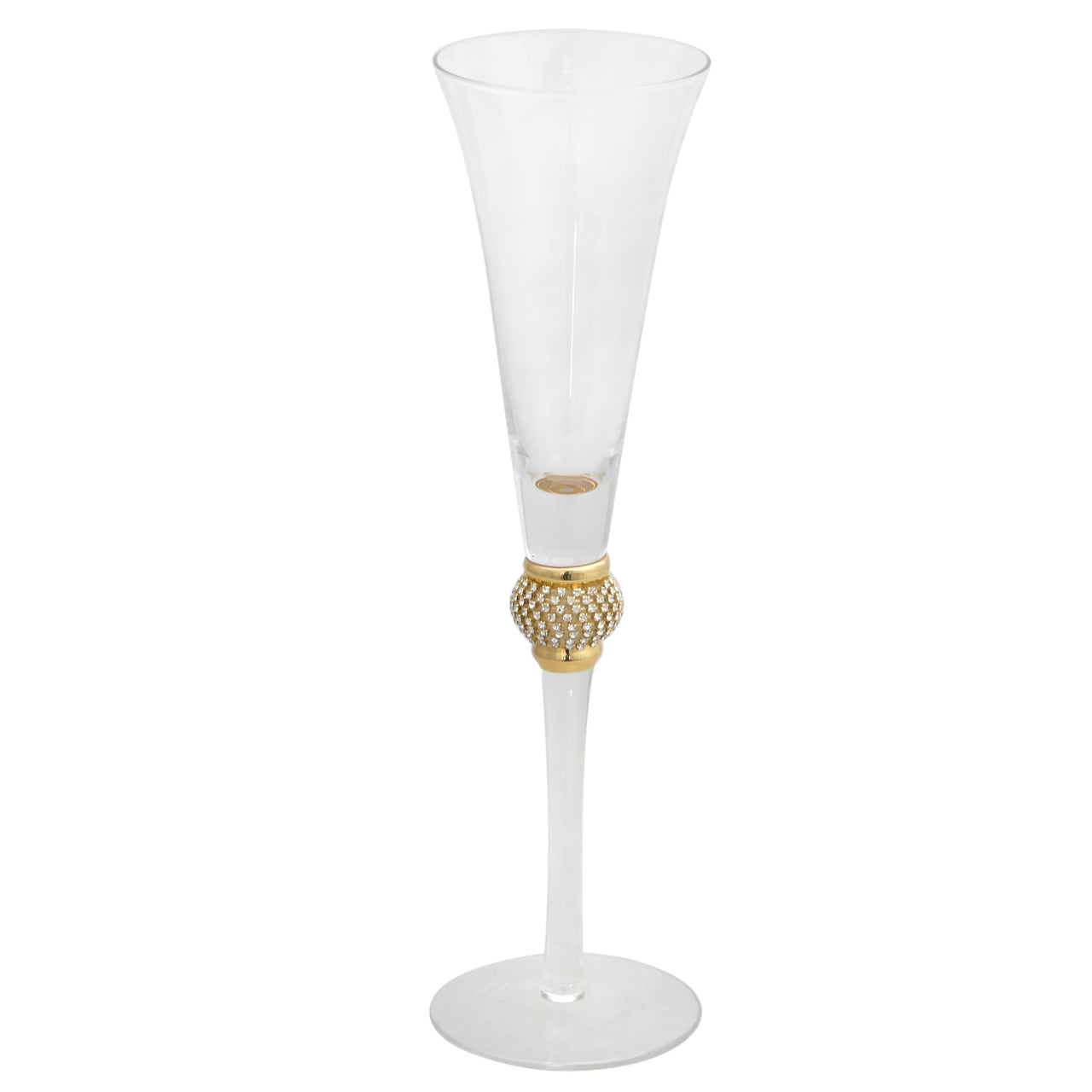 Milano Champagne Flute Gold Diamante Ball