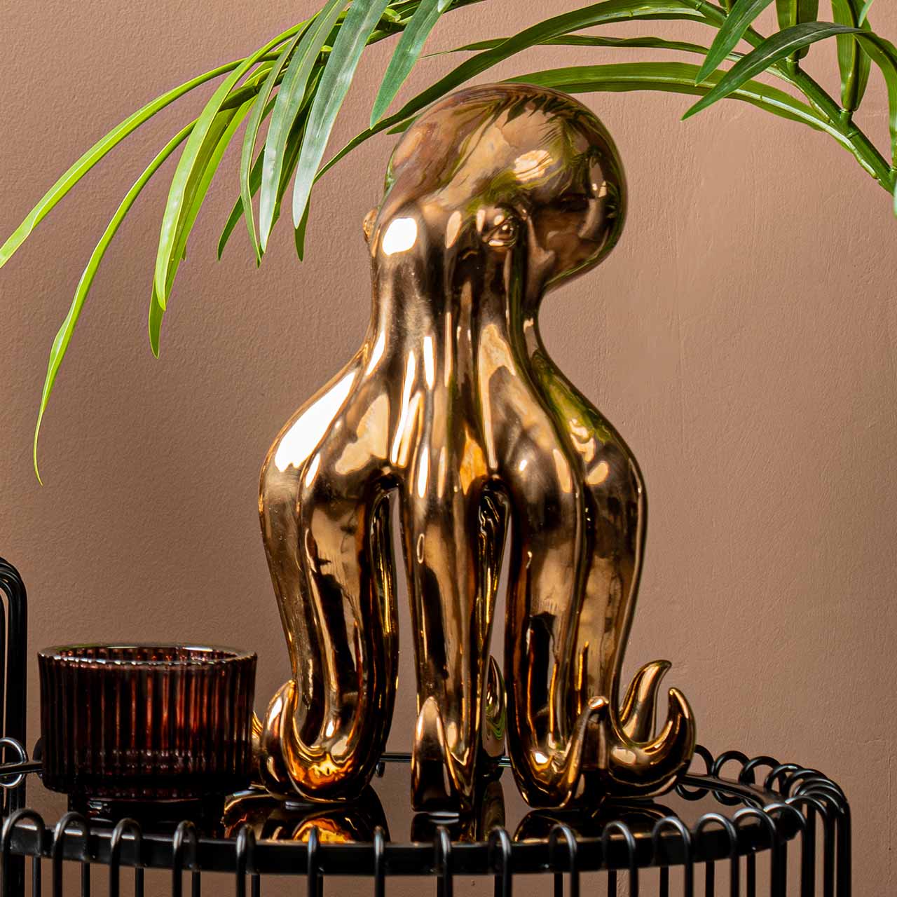 Medium Copper Octopus Decoration