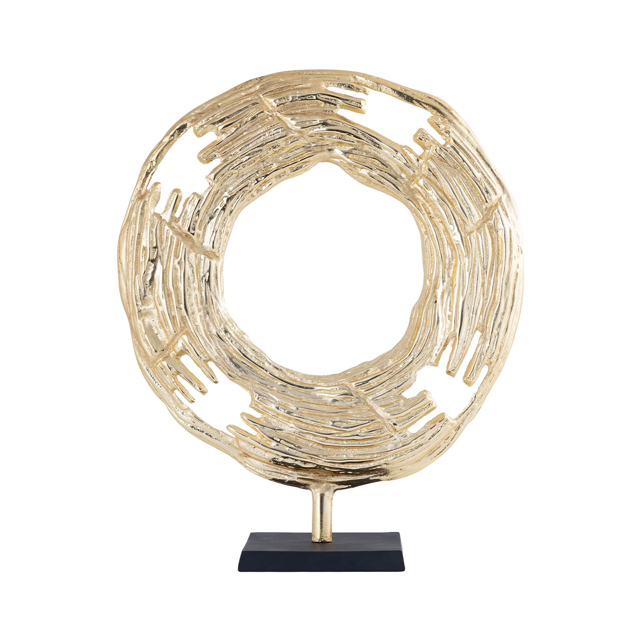 47cm Gold Round Metal Sculpture