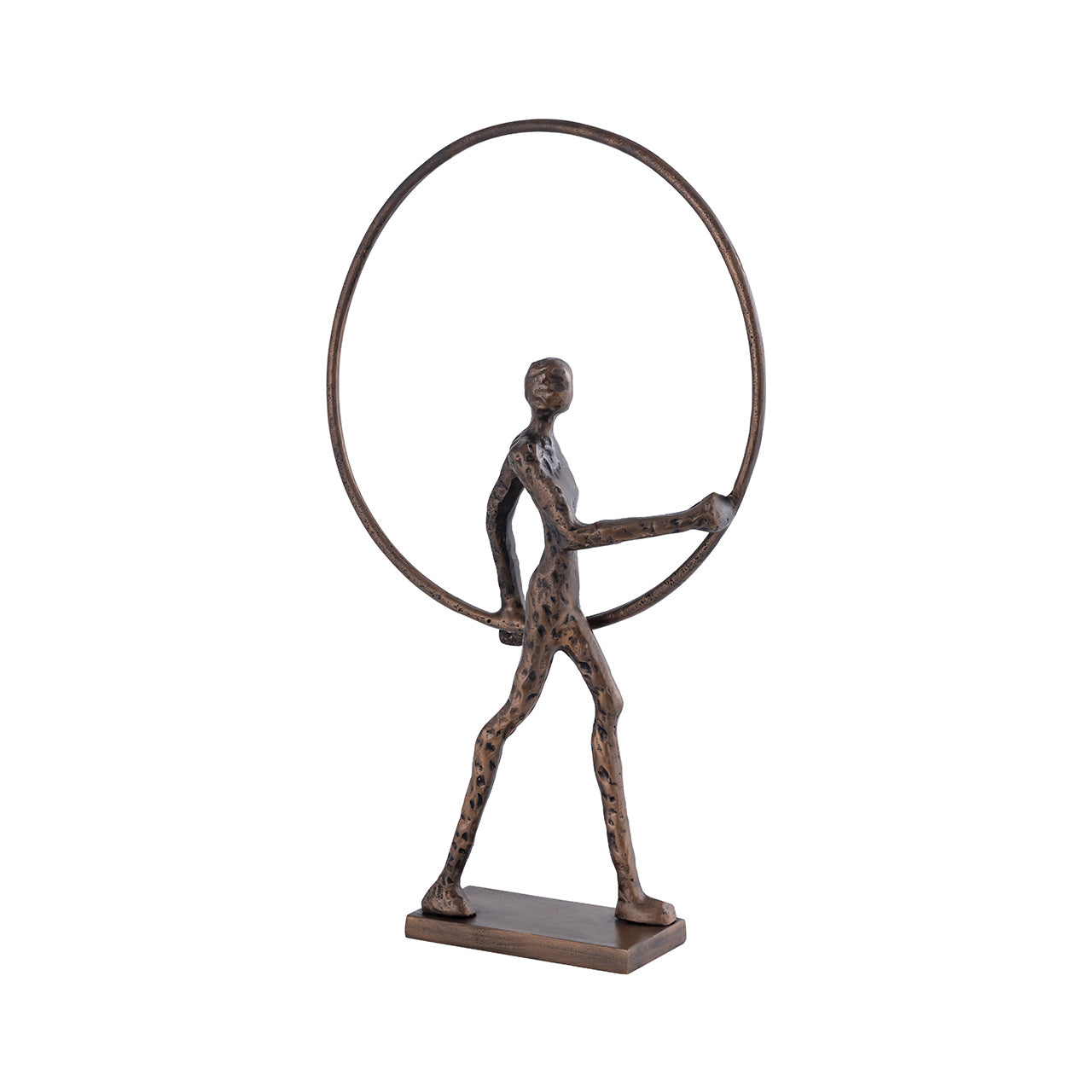 54cm Man with Ring Bronze Metal Sculpture