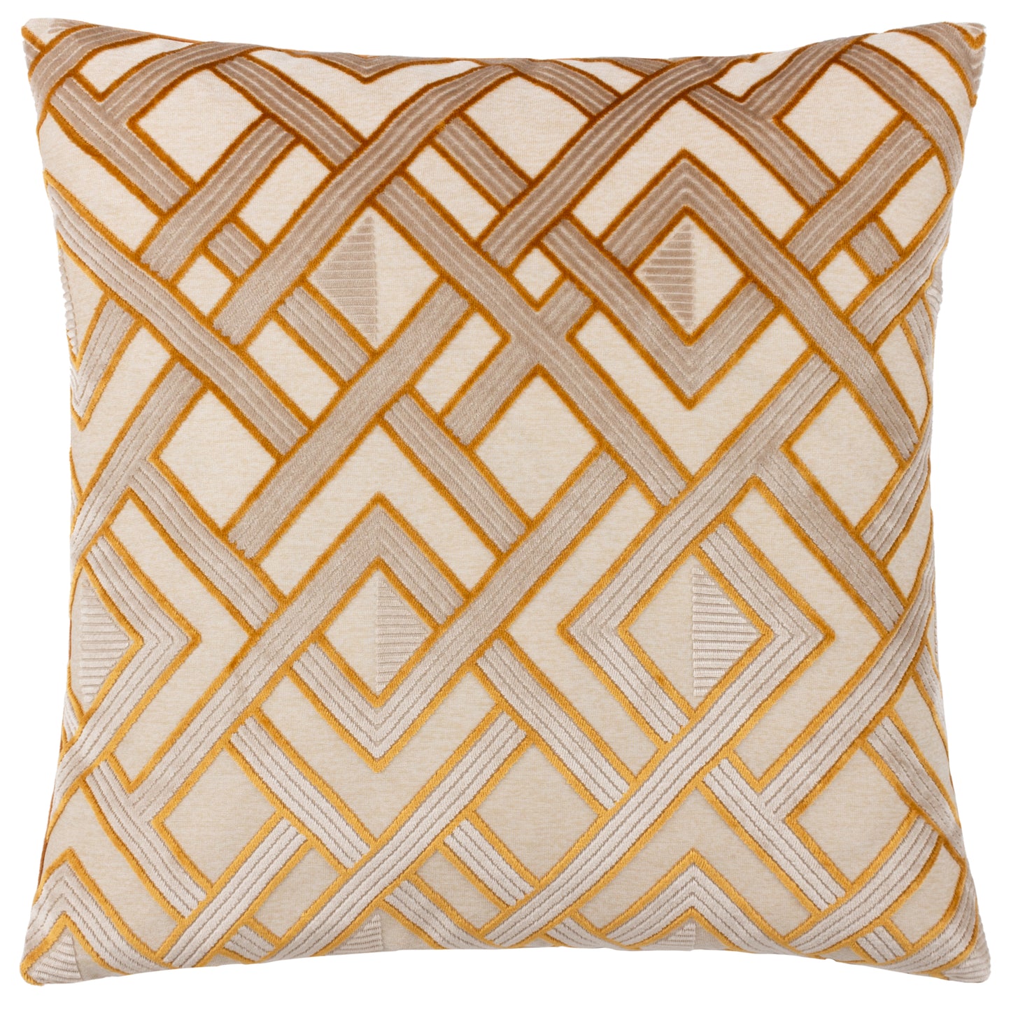 HENLEY 50X50 FEATHER FILLED CUSHION GOLD