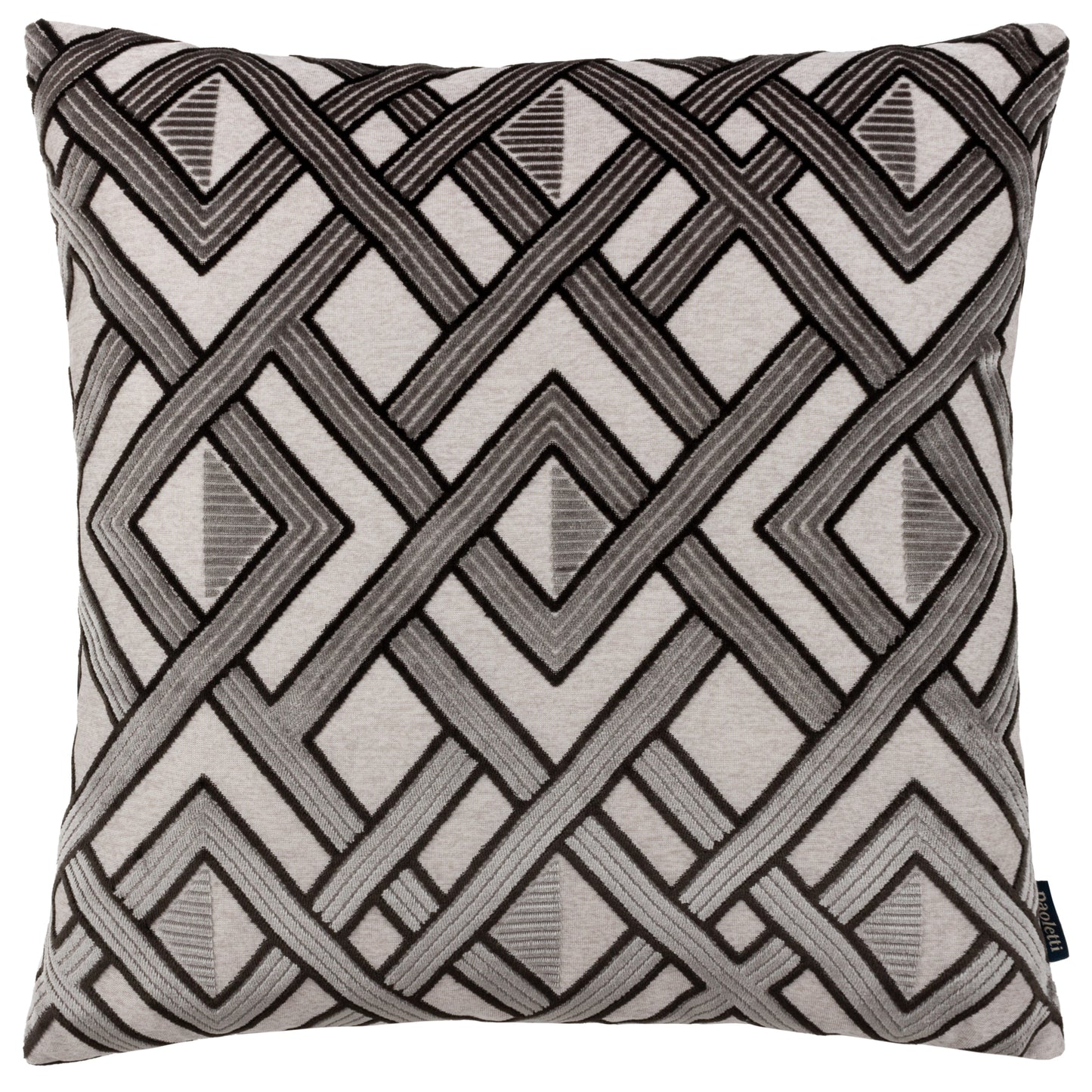 HENLEY 50X50 FEATHER FILLED CUSHION GREY/BLACK