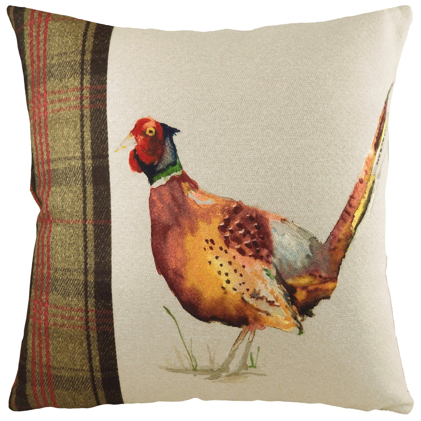 HUNTER PHEASANT 43X43 FEATHER FILLED CUSHION MULTI