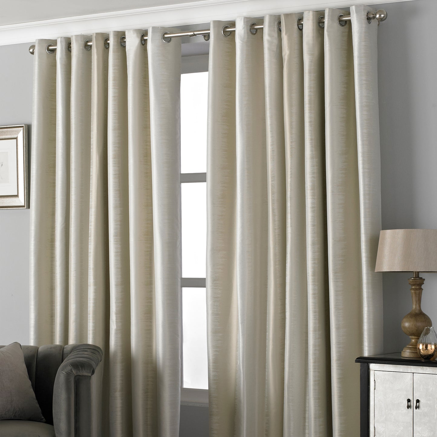 HURLINGHAM 168X183 RING TOP CURTAINS CHAMP
