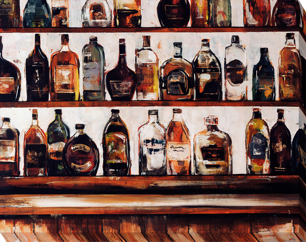 The Tipple Shelf Wrapped Canvas