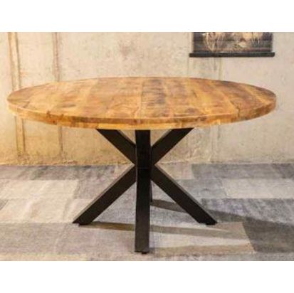 Industrial Round X Leg Dining Table 150*150 cm