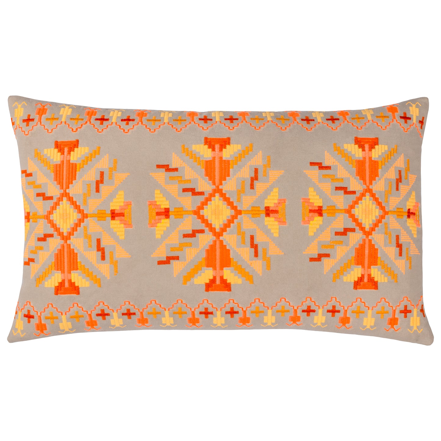 KALINA 35X60 FEATHER FILLED CUSHION ORANGE
