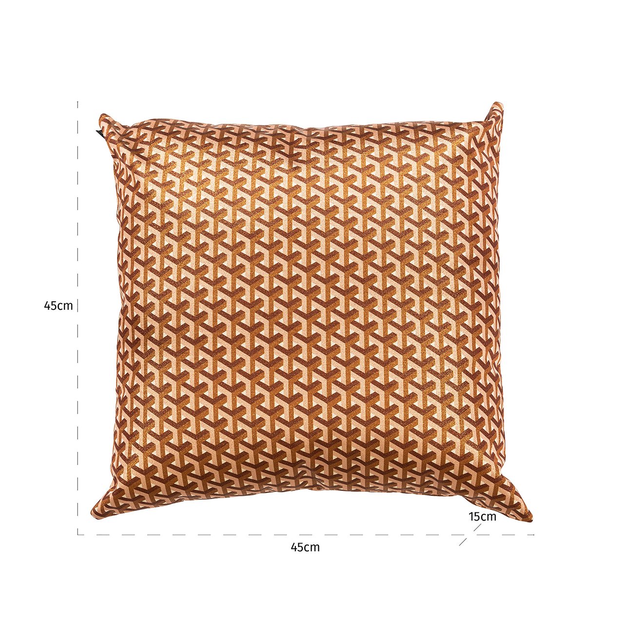 Cushion Phyllisia 50x50 (Geo Shape 3575 Brique Donna BT24004)- Richmond Interiors
