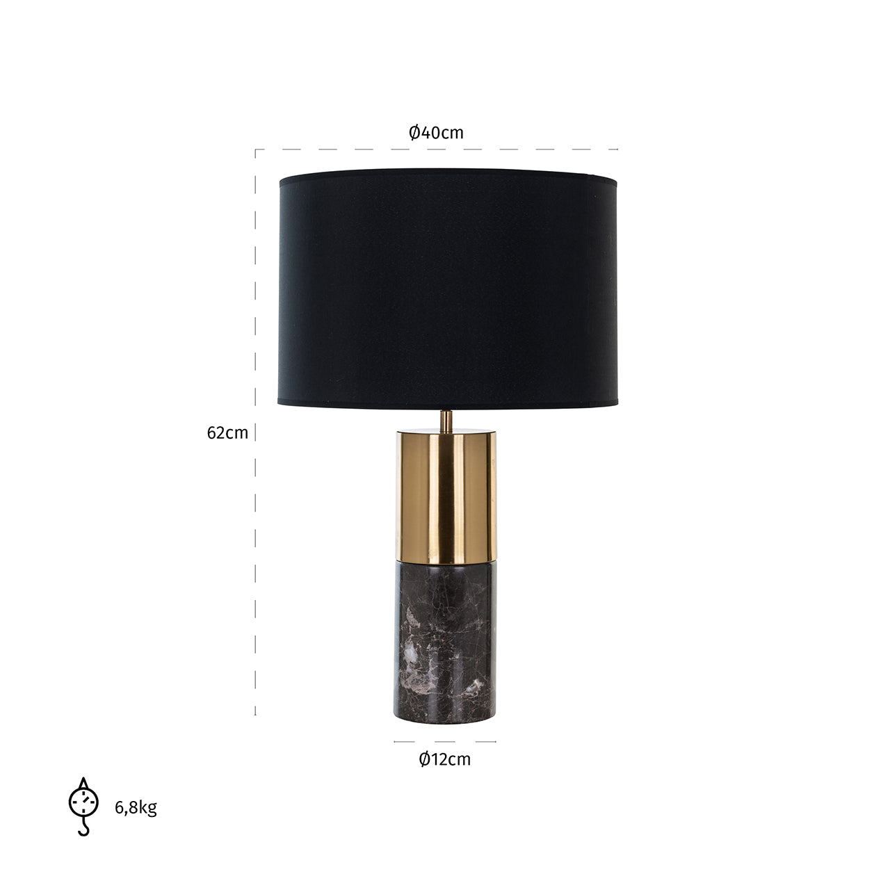 Table Lamp Nyo (Black)- Richmond Interiors