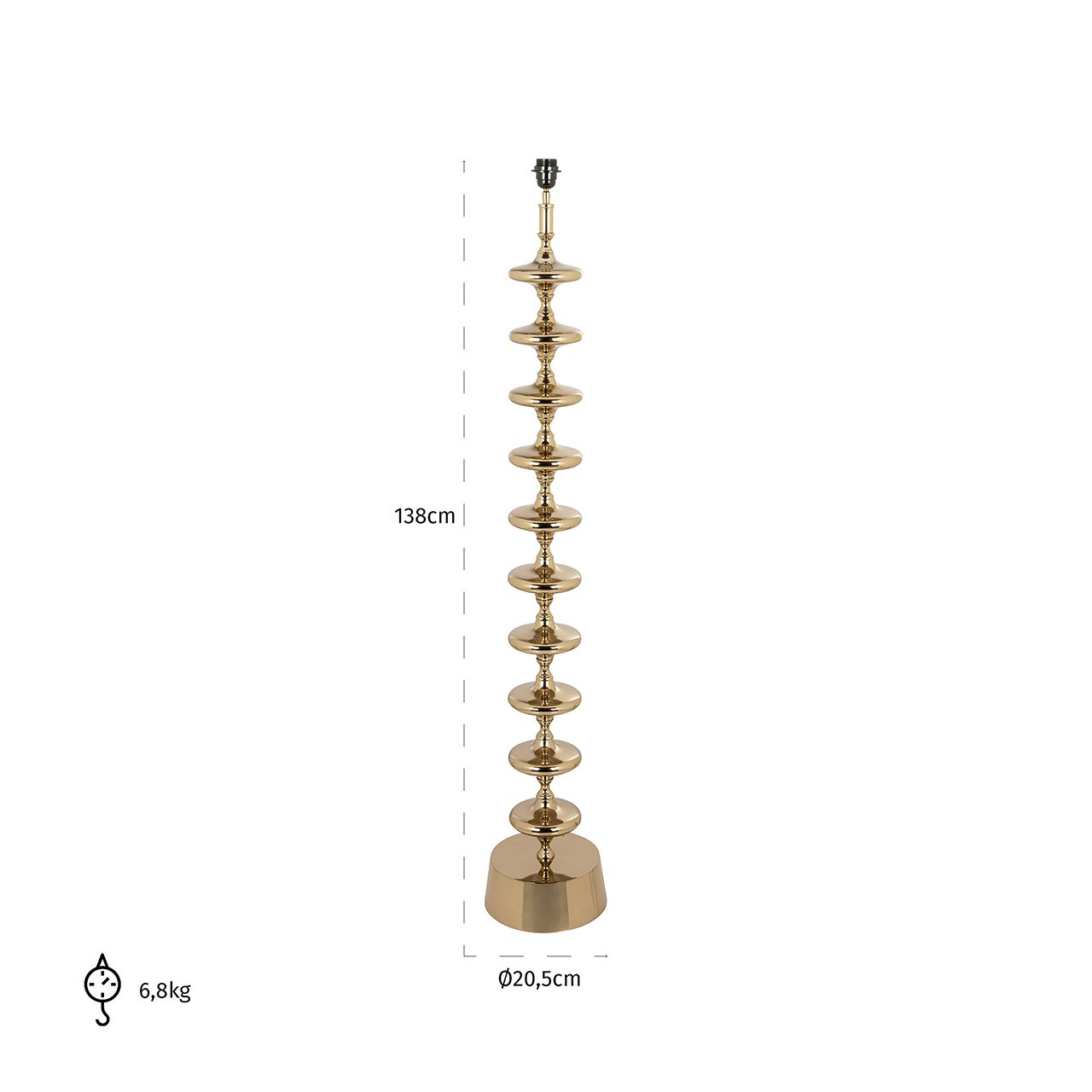 Floor lamp Jane gold (Gold)- Richmond Interiors
