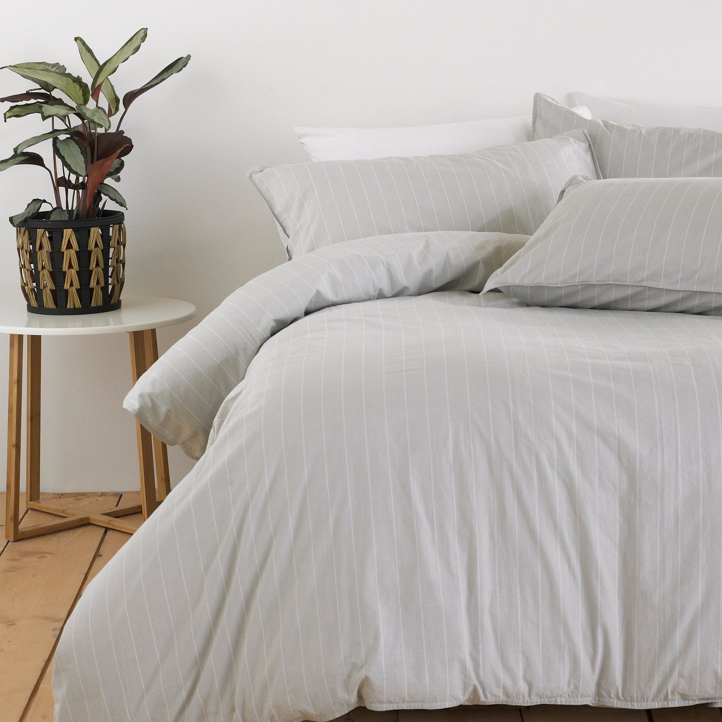 LINEAR SB DUVET SET GREY/WHITE