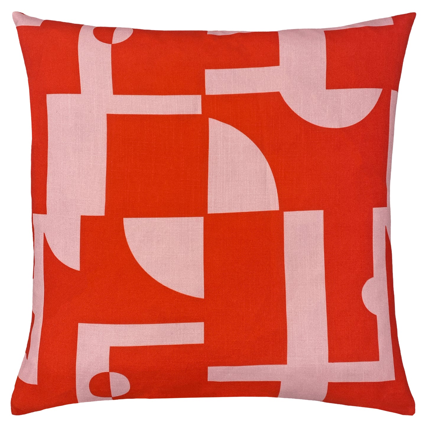 MANHATTEN 50X50 FEATHER FILLED CUSHION PINK/RED