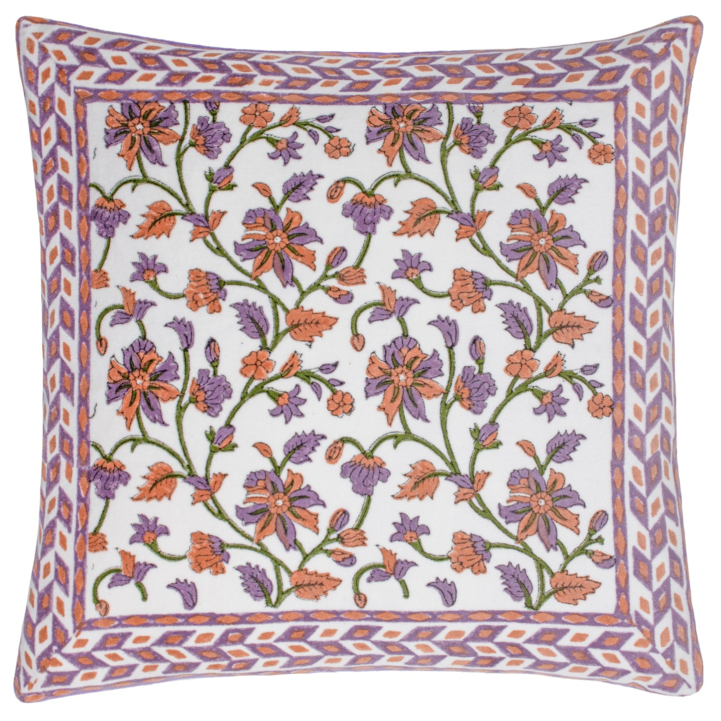 MENTERA 50X50 FEATHER FILLED CUSHION LILAC/CORAL