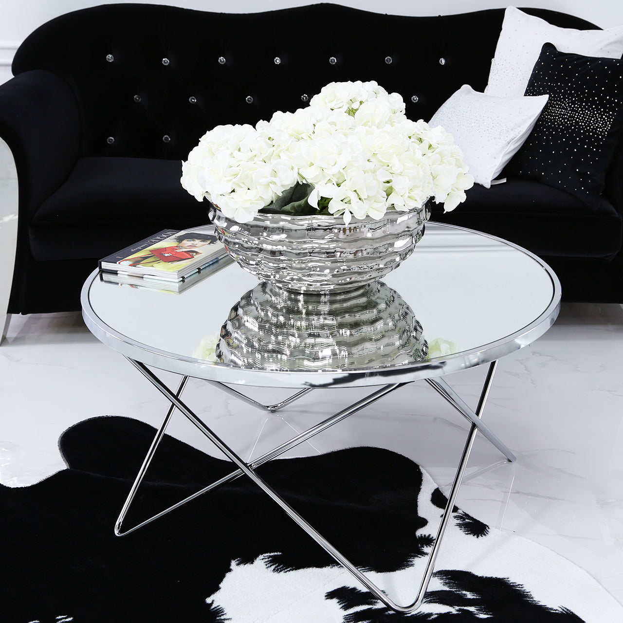 Atom Chrome & Mirror Coffee Table