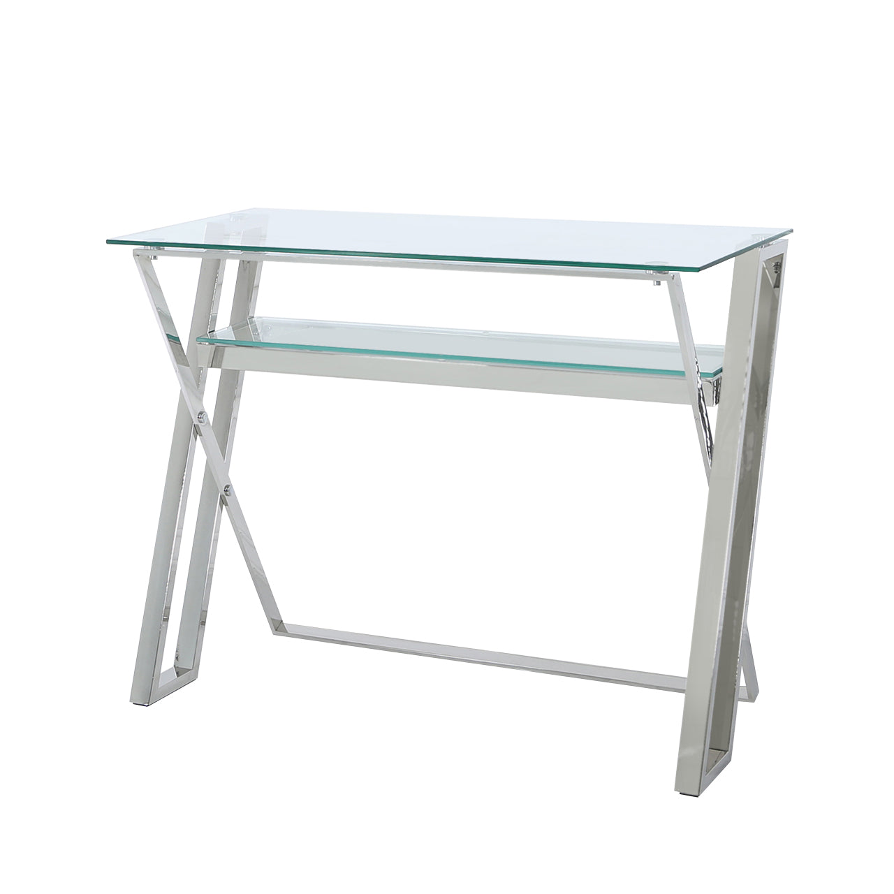 Dylan Steel And Clear Glass Desk