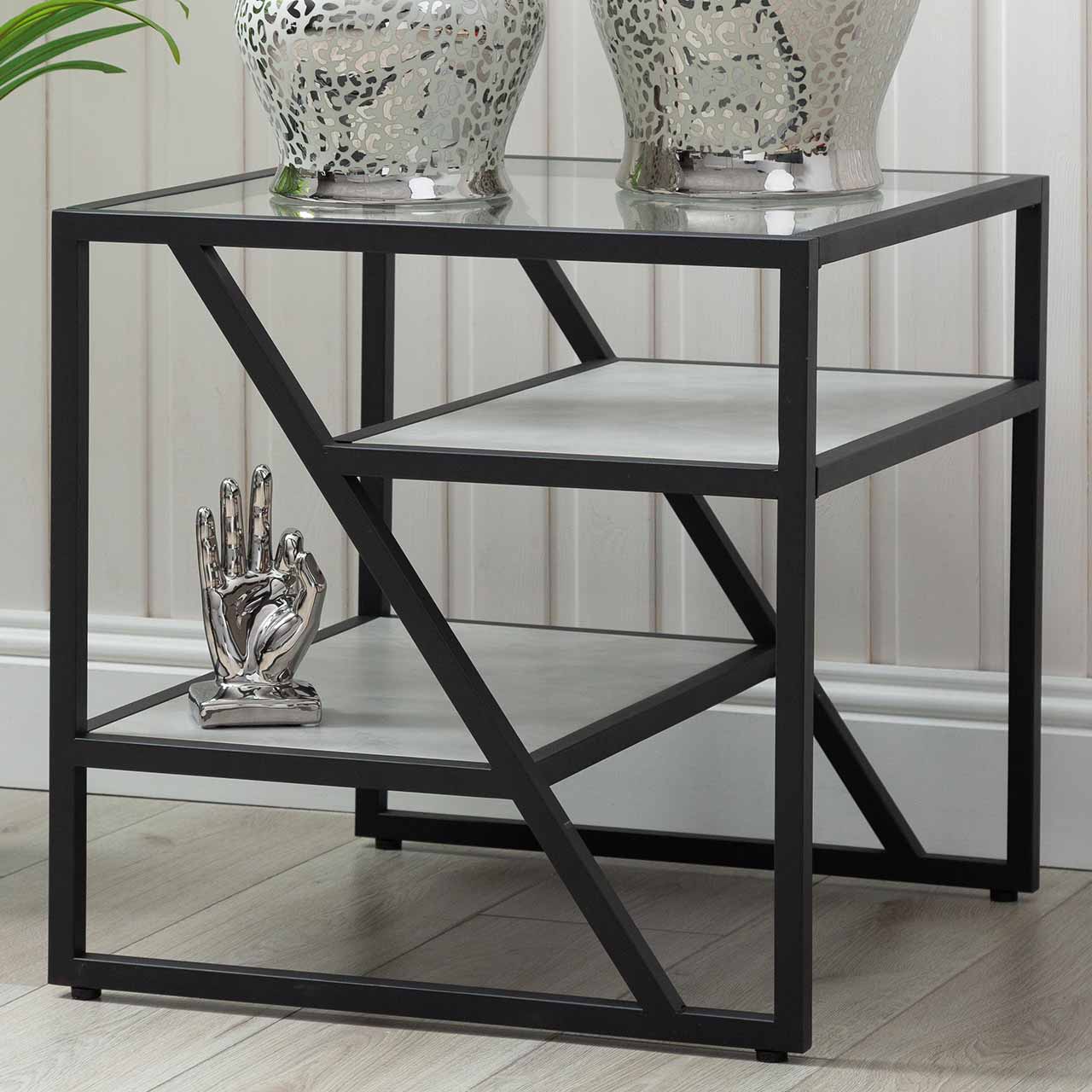 Ibarra Black and Grey End Table - KD