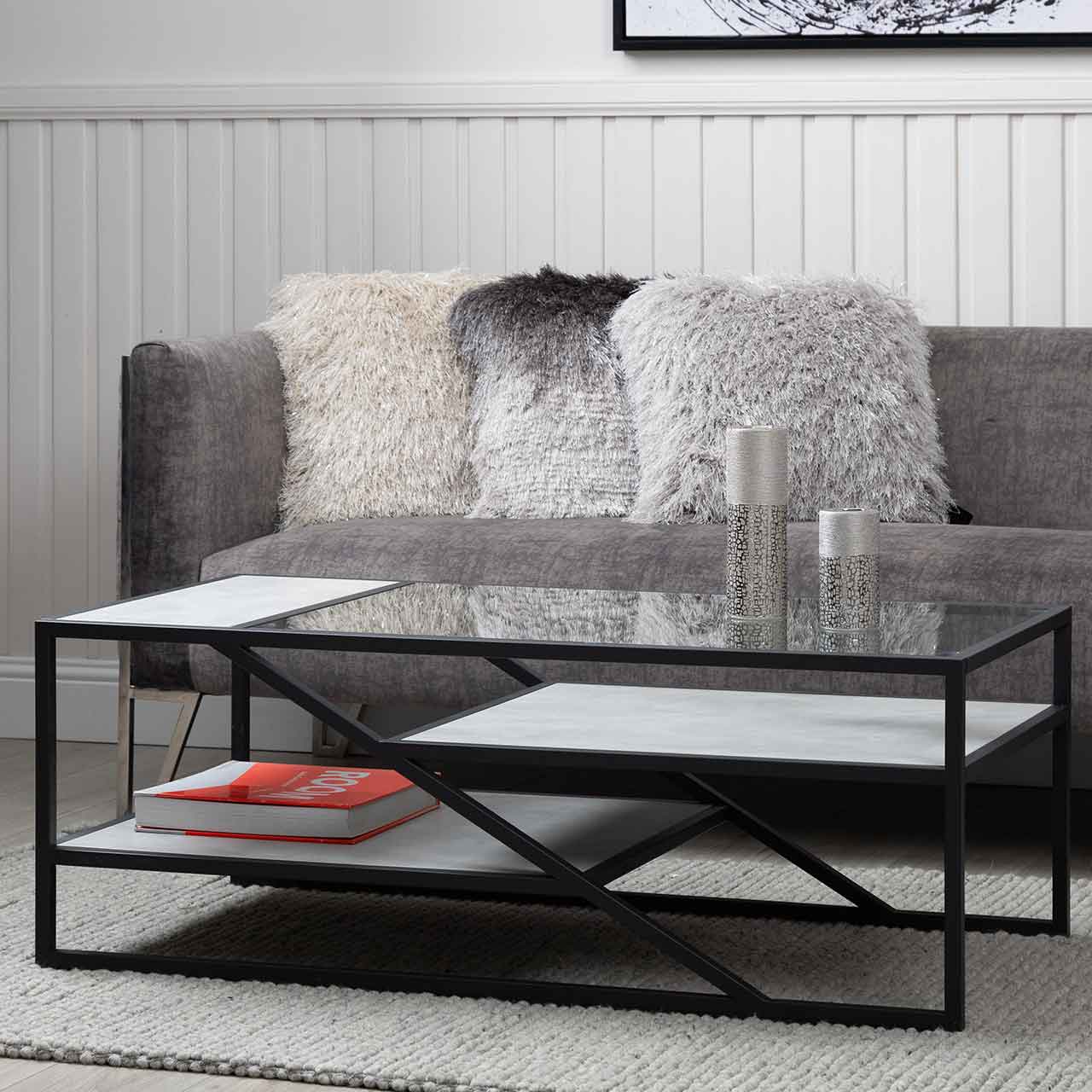 Ibarra Black and Grey Coffee Table - KD